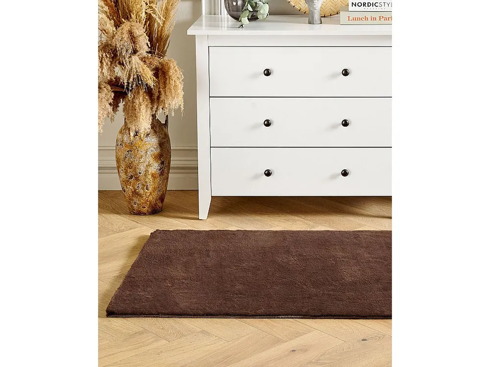 Vloerkleed kunstbont bruin 80 x 150 cm MIRPUR