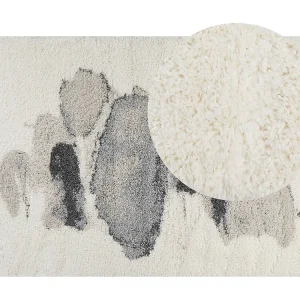 Vloerkleed shaggy wit/grijs 160 x 230 cm MASIS