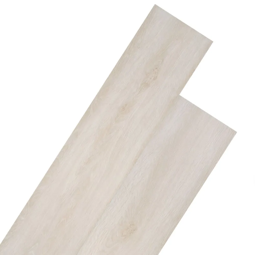 Vloerplanken niet-zelfklevend 5,26 m² 2 mm VINYL wit eikenkleurig