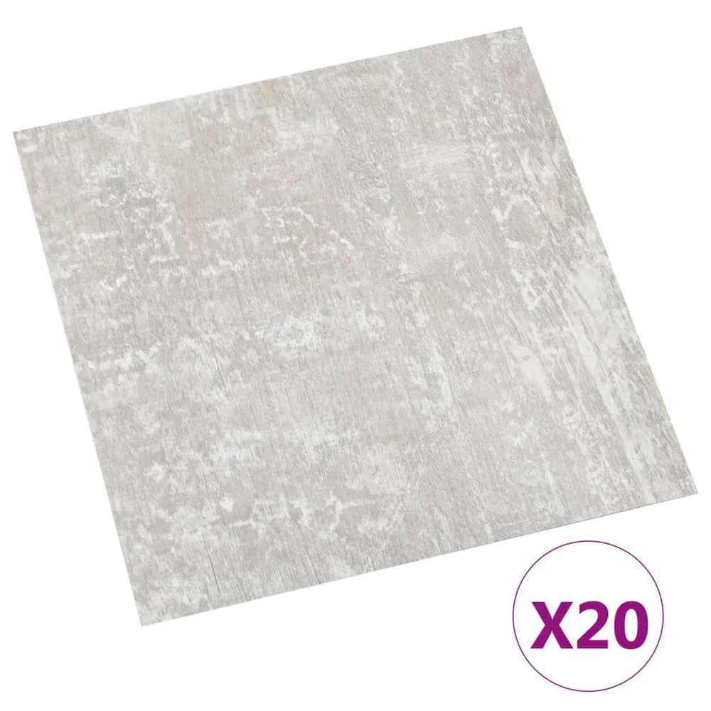 Vloerplanken 20 st zelfklevend 1,86 m² VINYL lichtgrijs