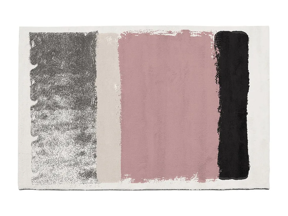 Woonkamertapijt aquarelstijl 160 x 230 cm - Roze, grijs en wit - CAMDEN
