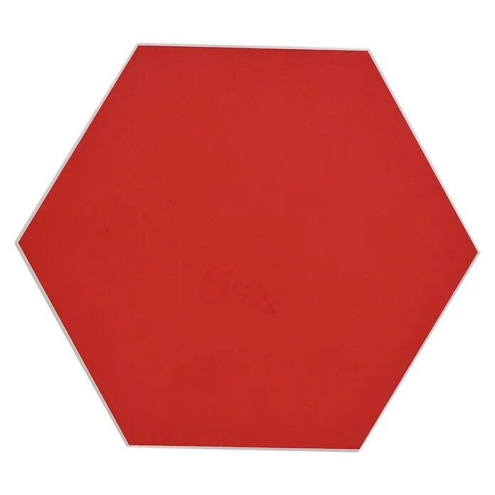 Zelfklevend mozaïek Zeshoek Uni SAMT CHA1R - 15,2 x 17,2 cm, Vinyl, Rood