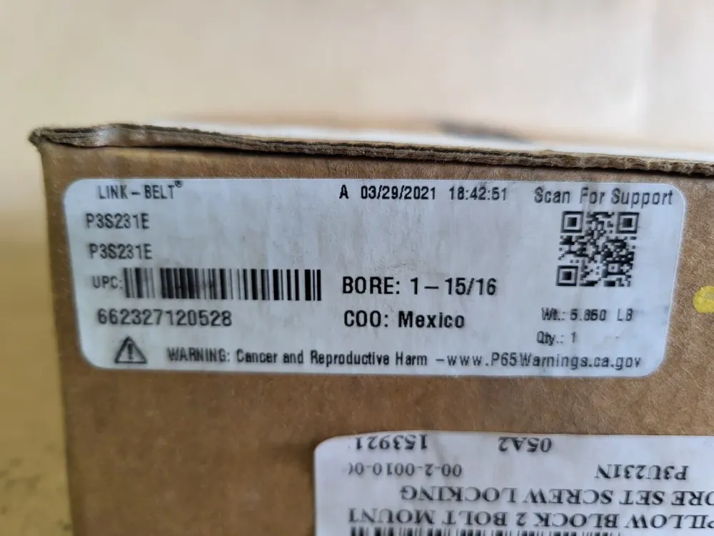 Pillow Block Ball Bearing 1-15/16" Bore, P3S231E