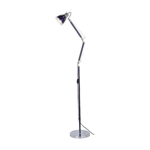 Energiezuinige LED Jerona Vloerlamp, Violet, Chroom, 27,5x27,5x180 cm, EPIKASA