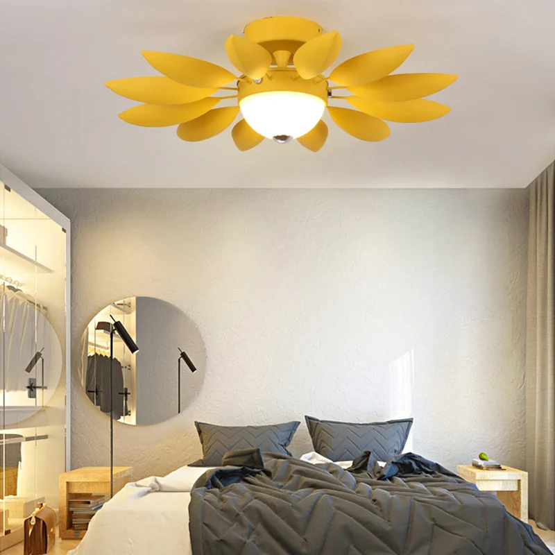 Energiezuinige LED Plafondmontagelamp met metalen blad, één kop, mooi plafondarmatuur met snoepkleur voor de kleuterschool