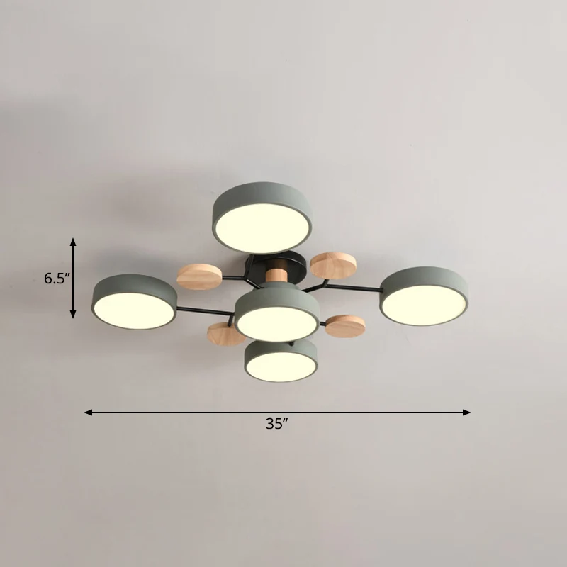 Gecertificeerd IP44 Boomtakachtige metalen inbouwlamp Nordic LED dichtbij plafondlamp voor slaapkamer