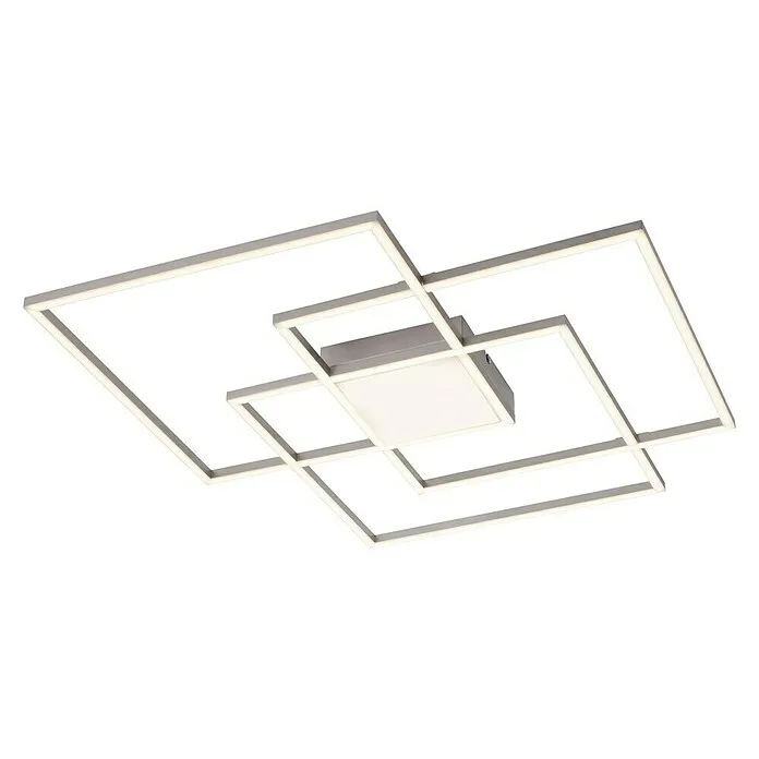 Gecertificeerd IP44 Just Light Led-plafondlamp - 12 W, l x b x h: 75 x 75 x 6 cm, Meerkleurig