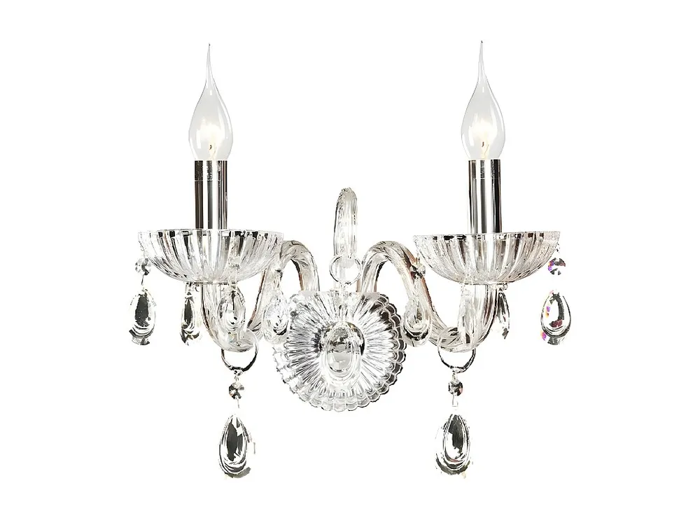 Gecertificeerd IP44 Queen Wandlamp, Transparant, 35x21x34 cm, EPIKASA