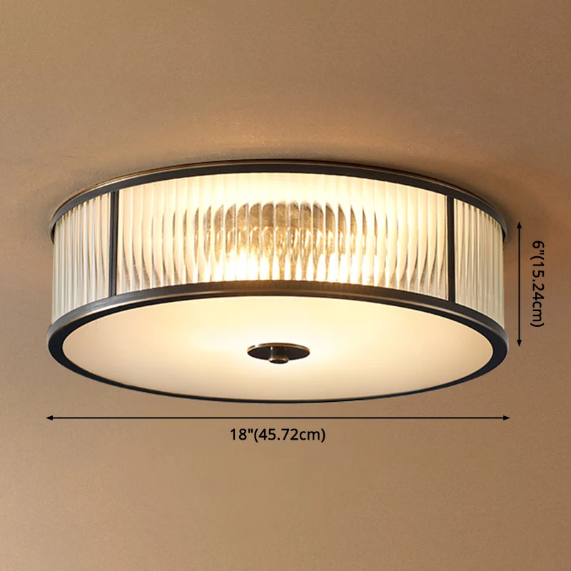 Glazen trommelvormige verlichtingsarmatuur Moderne eenvoud Stijl Foyer-plafondlamp - Incl. Garantie