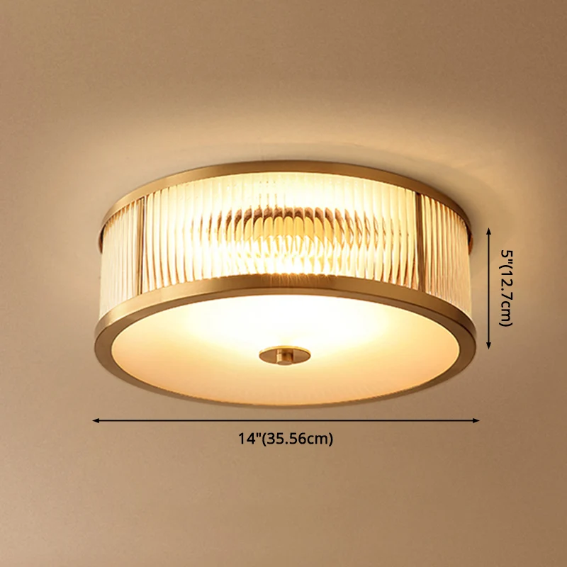Glazen trommelvormige verlichtingsarmatuur Moderne eenvoud Stijl Foyer-plafondlamp - Incl. Garantie