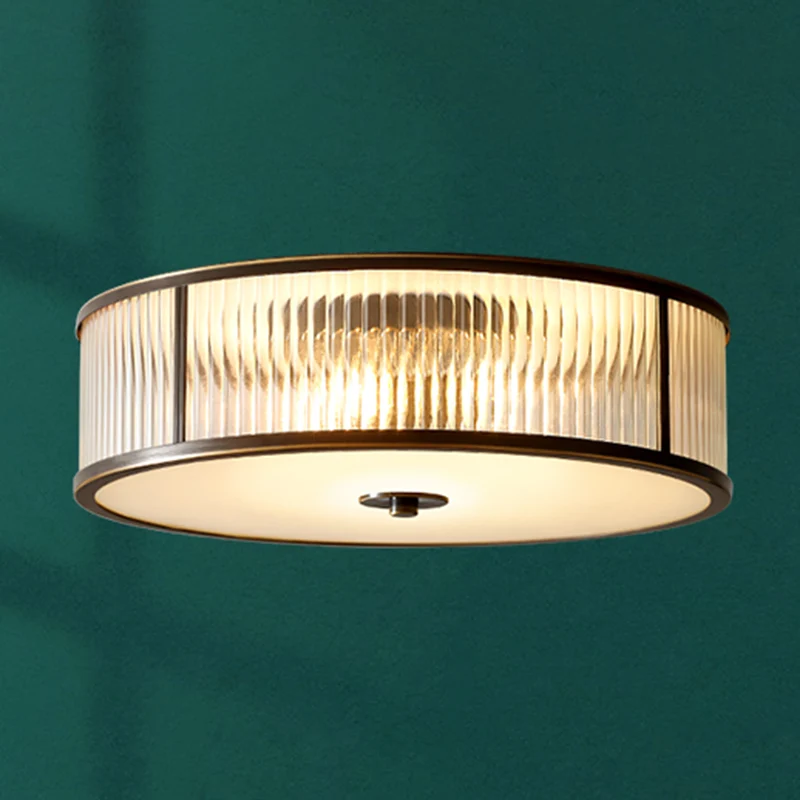 Glazen trommelvormige verlichtingsarmatuur Moderne eenvoud Stijl Foyer-plafondlamp - Incl. Garantie