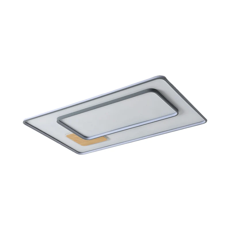 Moderne LED-inbouwmontage met metalen kap Witte rechthoekige/vierkante plafondmontage warm/wit helder, 16,5"/20,5"/35,5" L