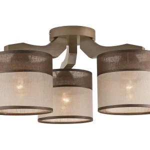 Plafondlamp Andrea, Bruin, 23x40x4 cm, EPIKASA | Snel Leverbaar