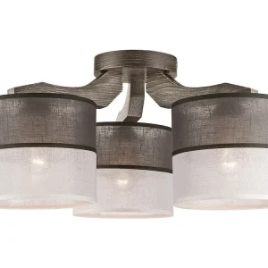 Plafondlamp Andrea, Grijs, 23x40x4 cm, EPIKASA - Incl. Garantie