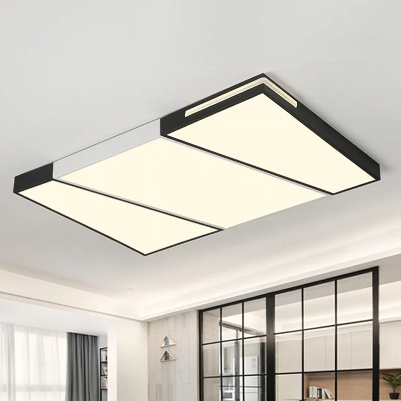 Premium Kwaliteit Eenvoudige rechthoekige/vierkante plafondinbouwlamp Metaal LED-slaapkamer Inbouwplafondlamp warm/wit, 21...