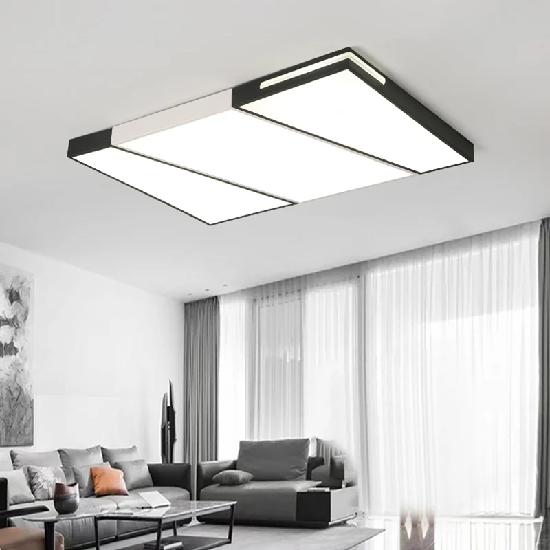 Premium Kwaliteit Eenvoudige rechthoekige/vierkante plafondinbouwlamp Metaal LED-slaapkamer Inbouwplafondlamp warm/wit, 21...