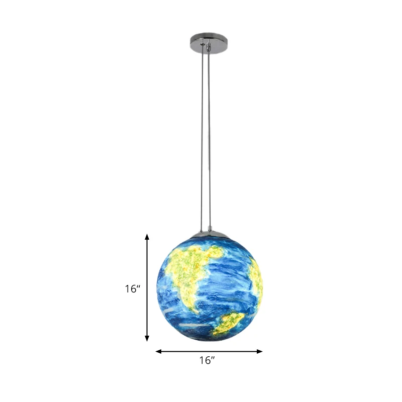 Premium Kwaliteit Globe hanglamp voor slaapkamer, verstelbare moderne kogelkap plafondarmatuur chroom