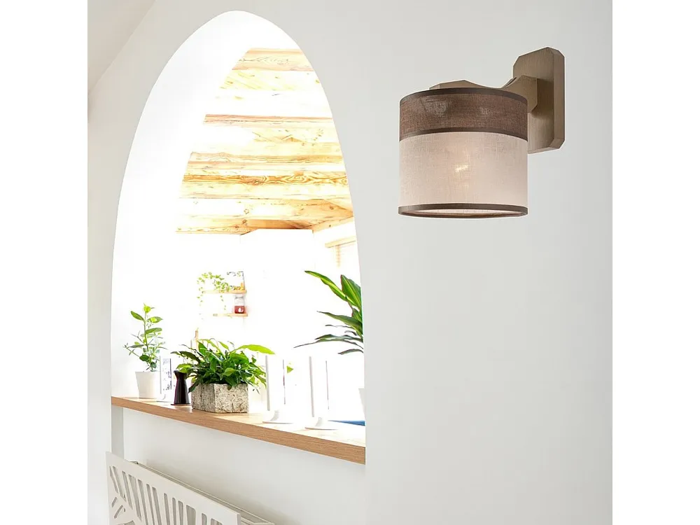 Wandlamp Andrea, Bruin, 23x23x23 cm, EPIKASA - Incl. Garantie