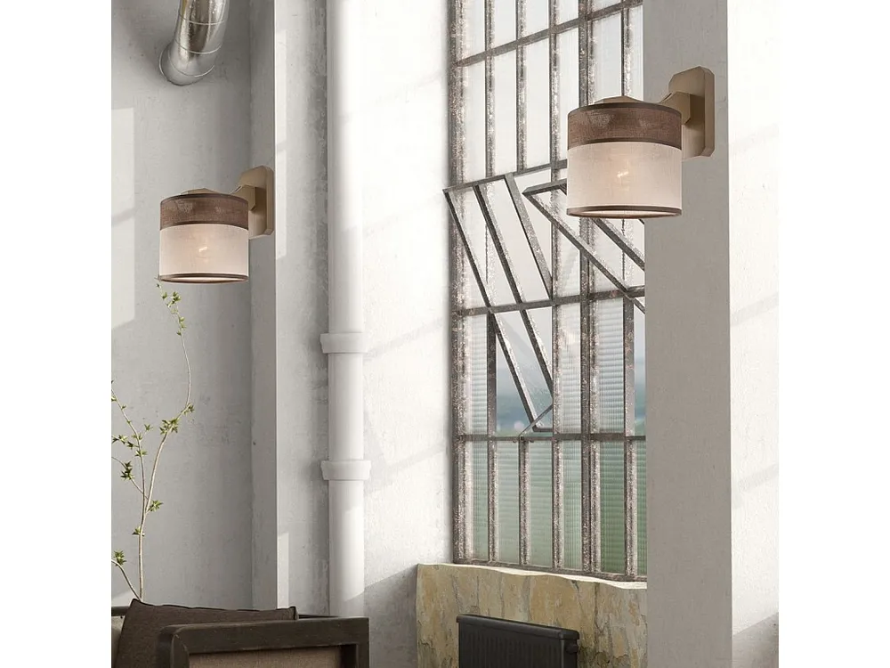 Wandlamp Andrea, Bruin, 23x23x23 cm, EPIKASA - Incl. Garantie