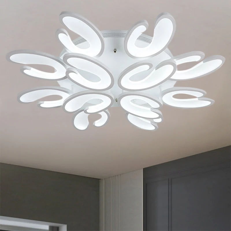 Premium IP44 4/6/9 Heads Slaapkamer Plafondlamp Armatuur met U-vormige Acryl Schaduw Witte Inbouwlamp Warm/Wit/Natuurlijk...