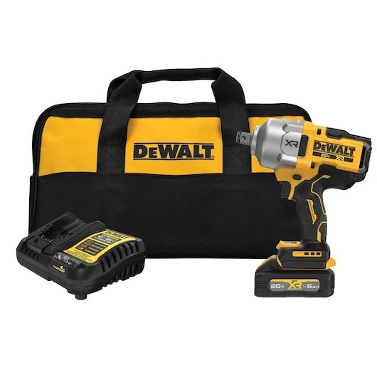 DEWALT 20V MAX* XR Brushless Mobiel 3/4 . High Torque Impact Wrench Hog Ring Anvil Kit XR POWERSTACK