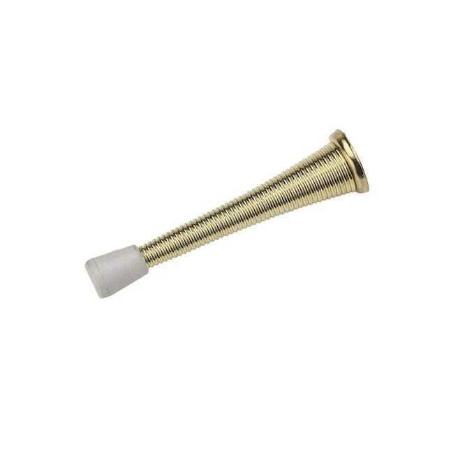 EZ-FLO 3-3/4" Heavy Duty Spring Door Stop - Polished Geel koper, 5-Pack