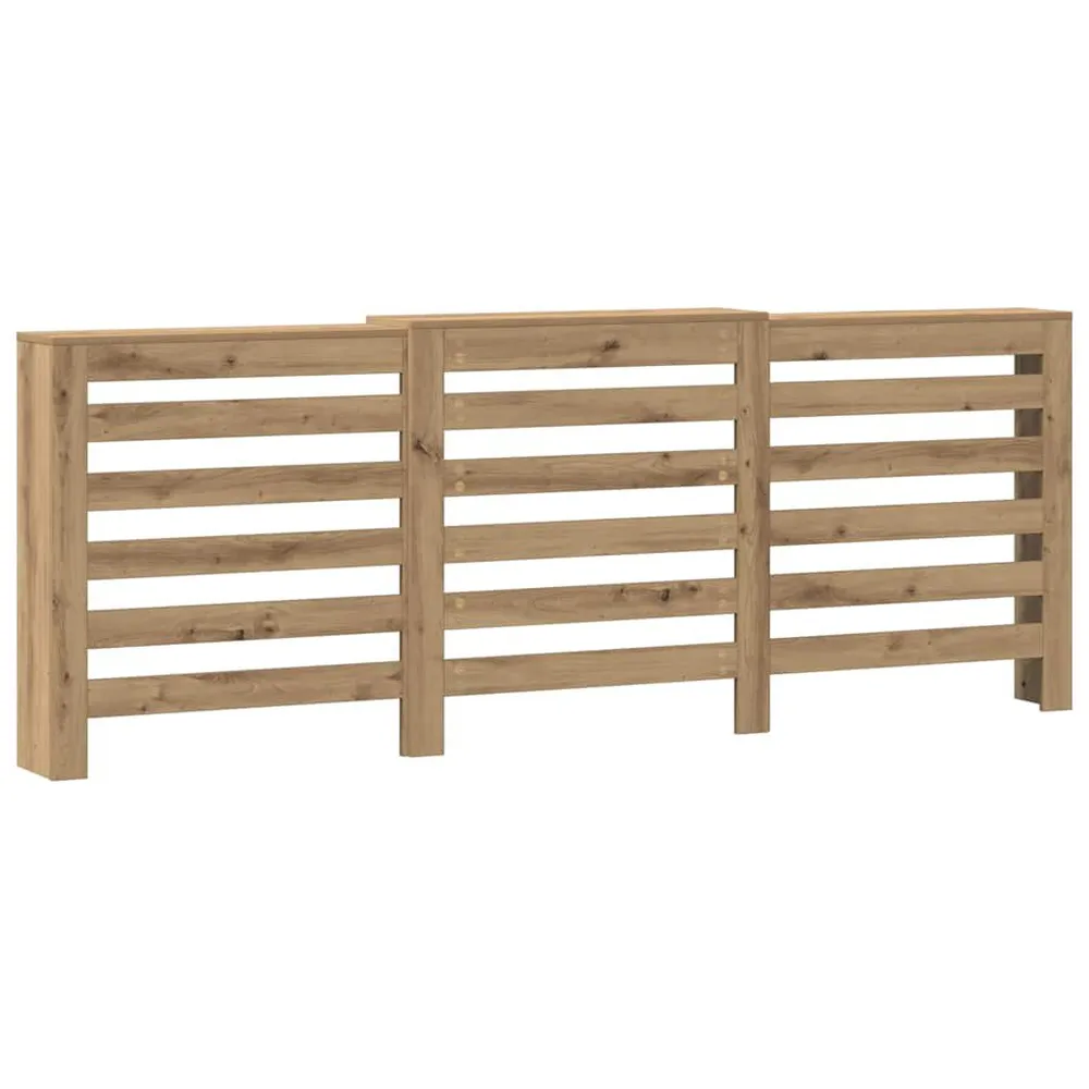 Radiatorombouw 205x21,5x83,5 cm bewerkt hout artisanaal eiken
