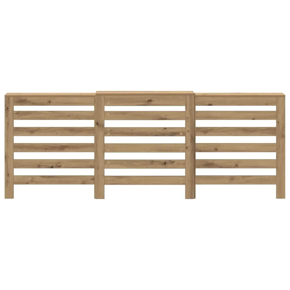 Radiatorombouw 205x21,5x83,5 cm bewerkt hout artisanaal eiken