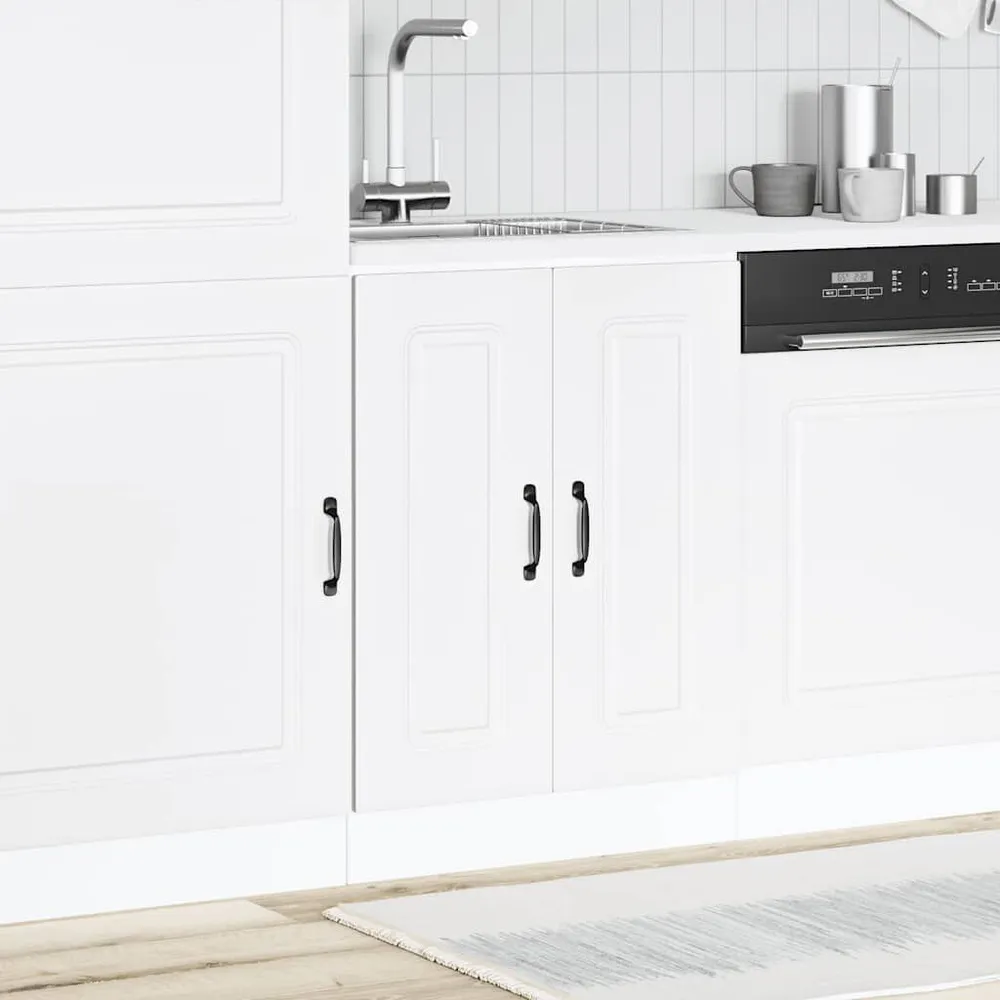 Spoelbakonderkast Kalmar 60x46x81,5cm bewerkt hout hoogglanswit