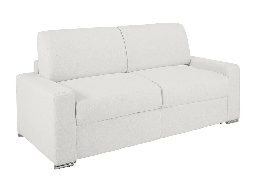 Driezits express bedbank 14 cm Kunstleer Wit CALITO - voor Zwaar Materieel