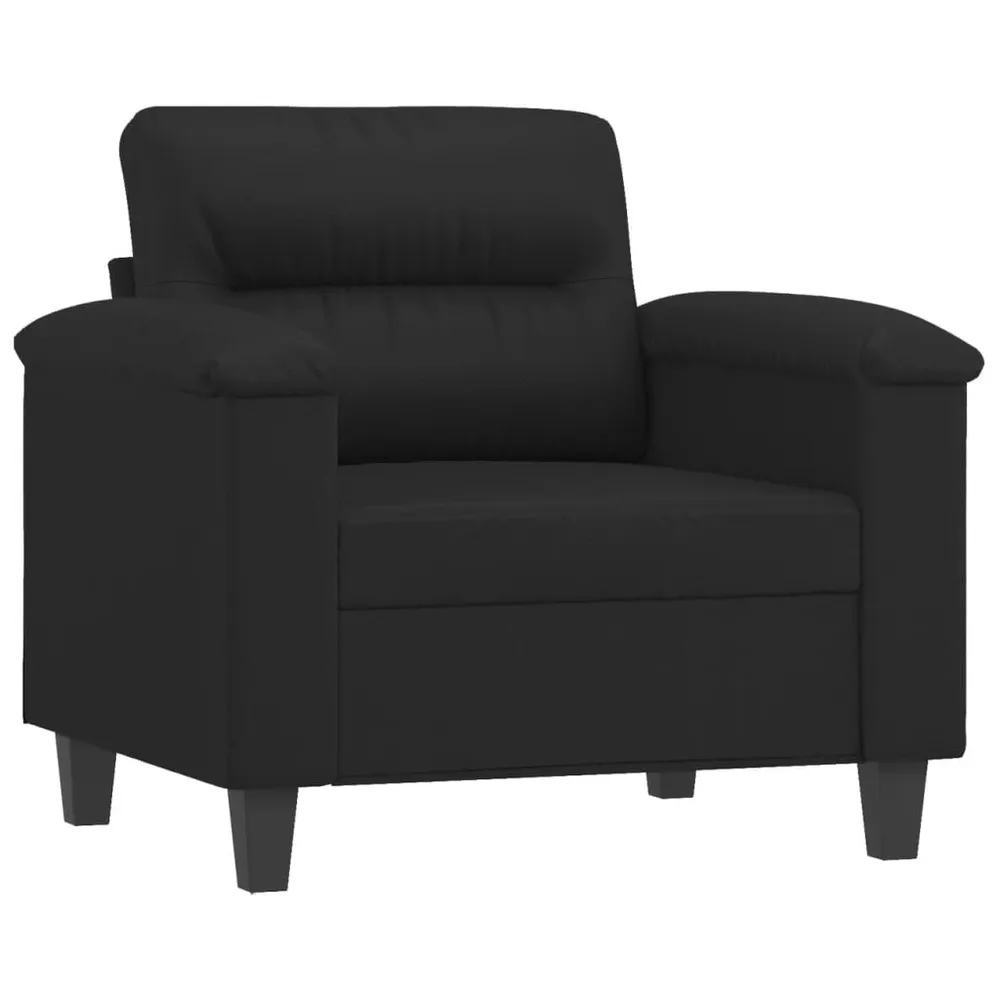 Fauteuil 60 cm kunstleer zwart voor Betonblokken