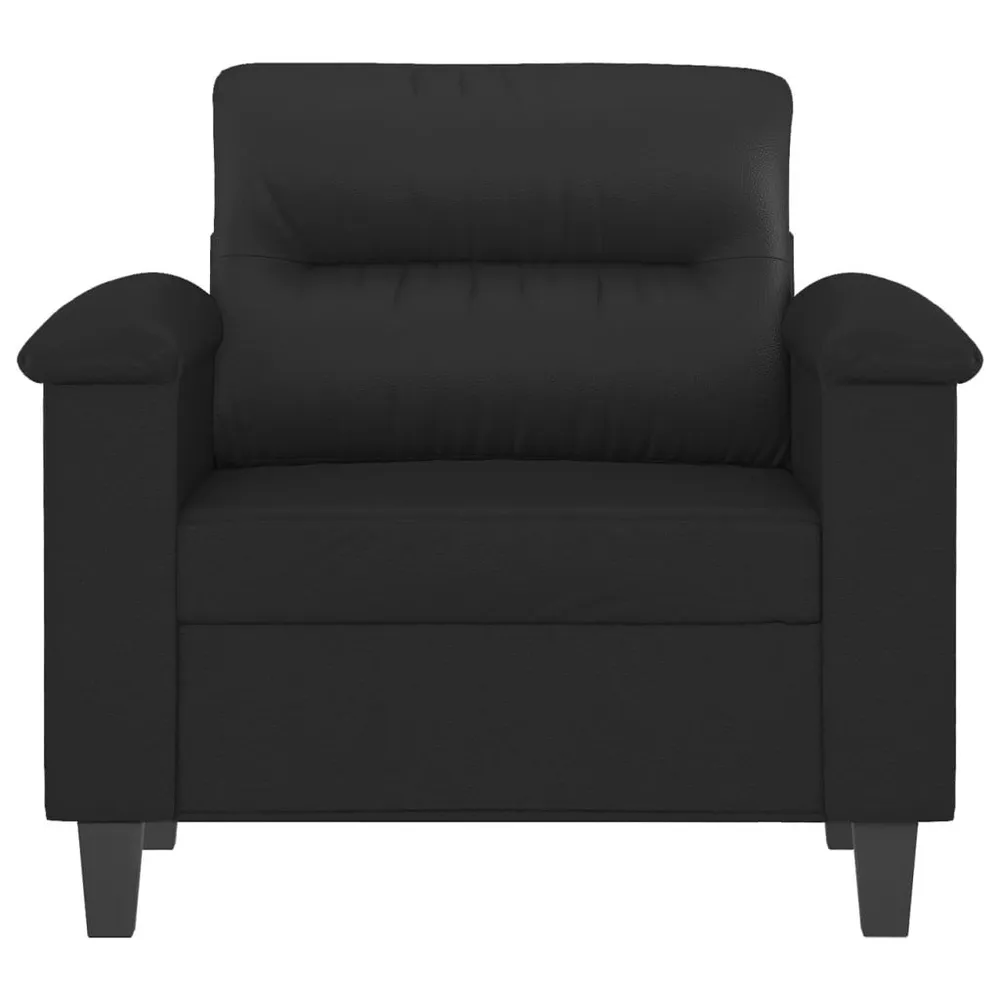 Fauteuil 60 cm kunstleer zwart voor Betonblokken