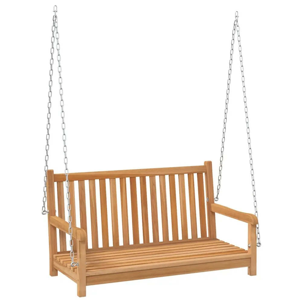 Schommelbank 114x60x64 cm massief teakhout Vouwbaar voor Opslag