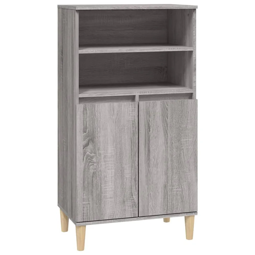 Hoge kast 60x36x110 cm bewerkt hout grijs sonoma eikenkleurig