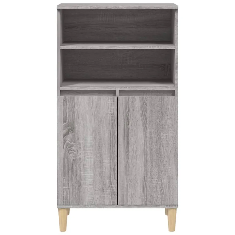 Hoge kast 60x36x110 cm bewerkt hout grijs sonoma eikenkleurig