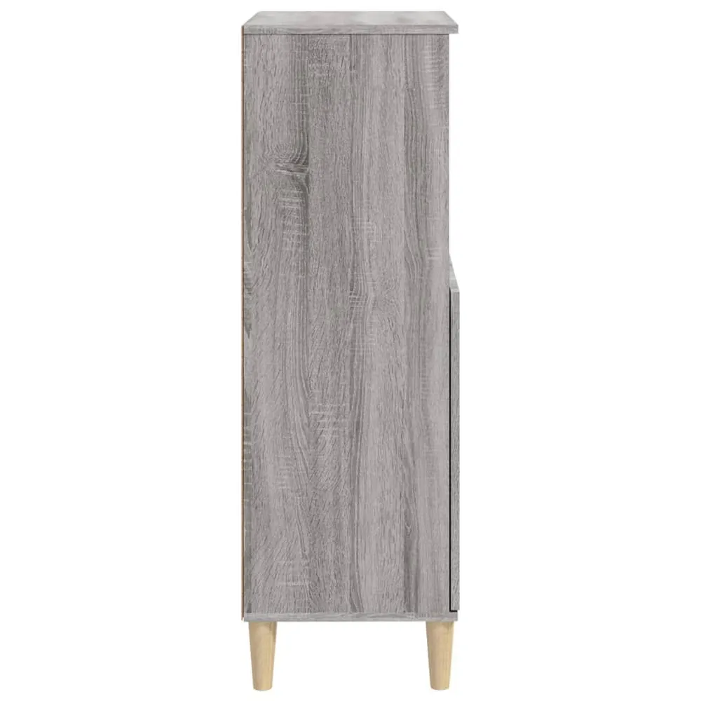 Hoge kast 60x36x110 cm bewerkt hout grijs sonoma eikenkleurig