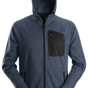 Snickers Workwear zachte stof hoodie - 8041 - Flexiwork - blauw/zwart - maat XXL