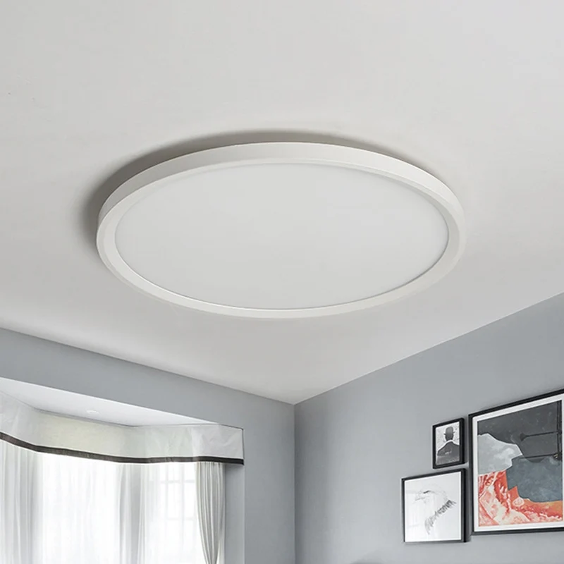 Acrylic Thinnest Round Ceiling Lighting Simplicity Sneeuwwit LED Flush Mount Fixture Warm/White Light, 16"/19.5"/23.5" Dia...