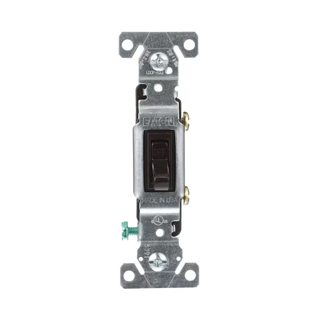 Eaton 15-Amp Single-pole Toggle Light Switch, Bruin
