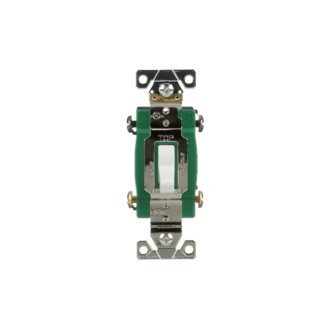 Eaton 30-Amp Double Pole Toggle Light Switch, Sneeuwwit