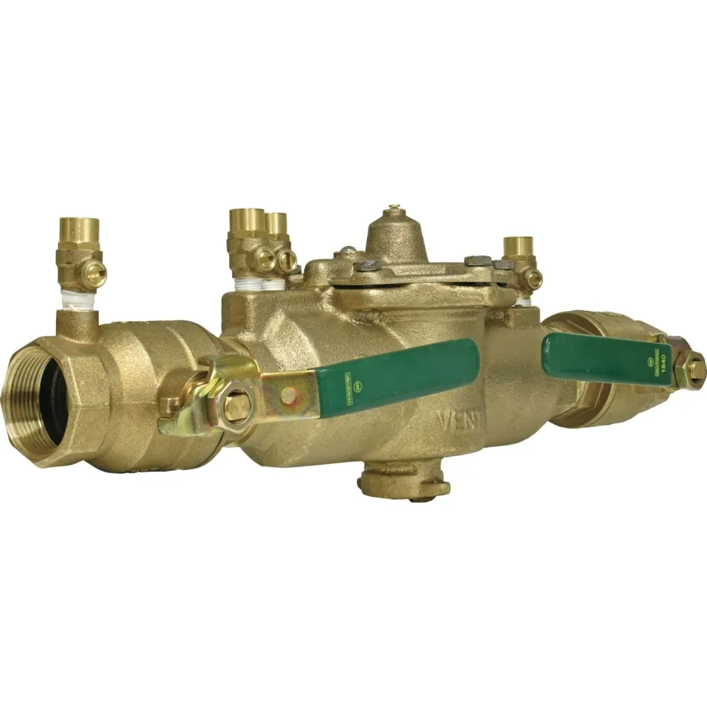 Watts 1 1/2 Lead Free Reduced Pressure Zone Backflow Preventer Assembly, 1/4 Turn Shutoff Valves,