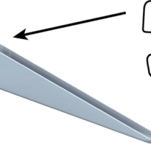 Element drager dubbel - wit - 17 cm - 1-haak