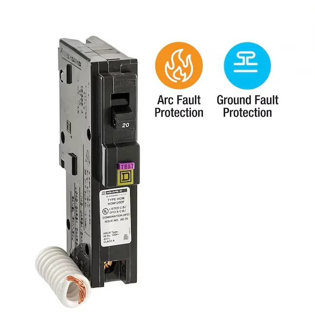 Square D Homeline 20-amp 1-Pole Dubbel Function Afci/Gfci Circuit Breaker
