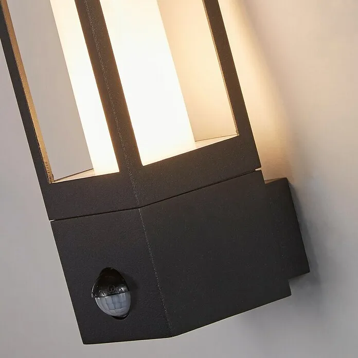 Batterij-gevoede Searchlight Led-buitenlamp - Kleur behuizing: Zwart, IP44
