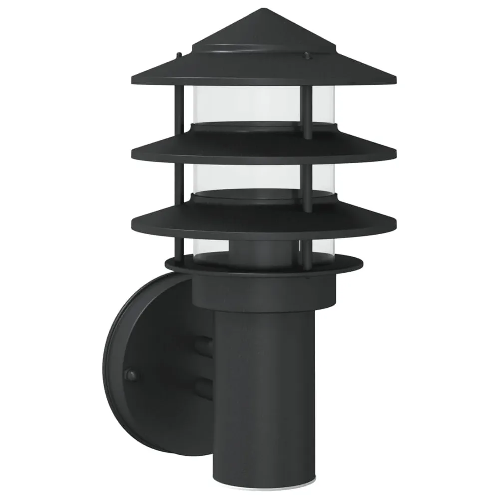 Buitenwandlamp roestvrij staal zwart USB Oplaadbaar | 5 uur runtime