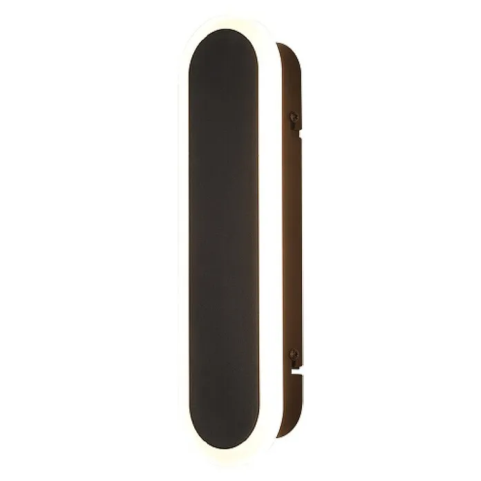 Searchlight Led-wandlamp voor buiten Bordo Black Compact - Zwart, IP65 met Beschermkap | Veilig