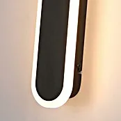 Searchlight Led-wandlamp voor buiten Bordo Black Compact - Zwart, IP65 met Beschermkap | Veilig
