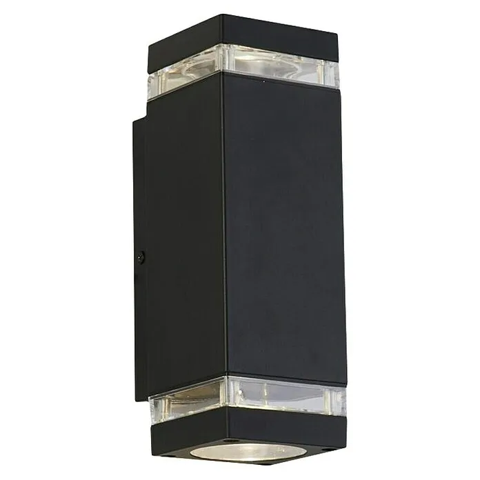 Searchlight Led-wandlamp voor buiten Houston Koolzwart - Zwart, IP44 voor Hobby en Professioneel Gebruik