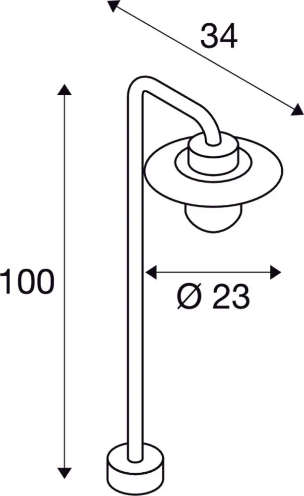 SLV Buitenlamp MOLAT IP44 Antraciet - Vloerlamp