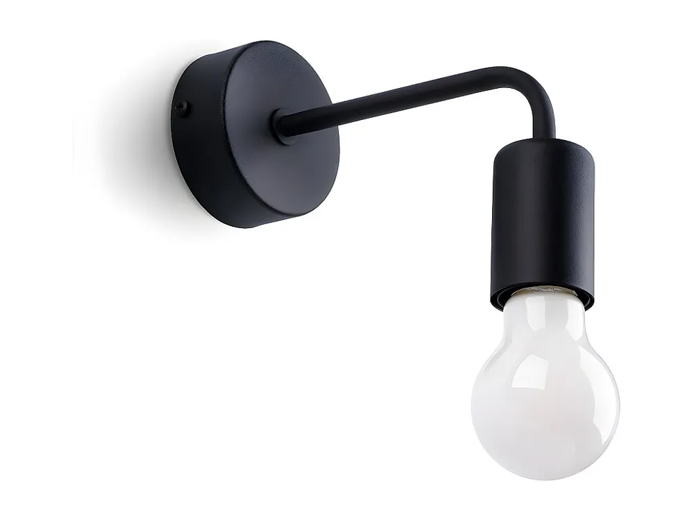Wandlampen strak van - 1 lichtbronnen - L.19 x H.14,5 cm - zwart